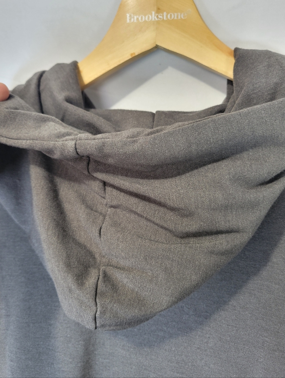 Cozy Earth Bamboo Mens Ultra Soft Grey Pull-Over Hoodie Sustainable Minimal - Picture 11 of 11